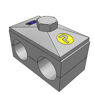 Complete range, 2 clamp halves, rail nut, cover plate, hex. head bolt
