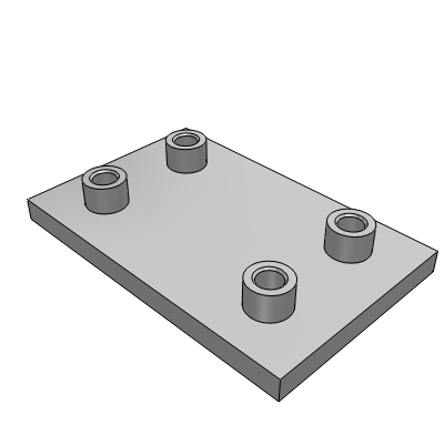 Components, DIN 3015, part 2, double weld plate