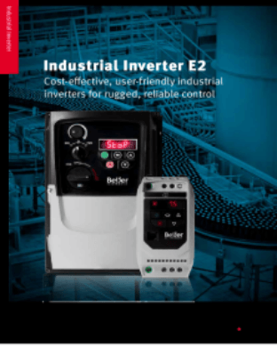 Industrial Inverter E2 Modbus RTU Integral RFI filter Drive specification solution to motor control