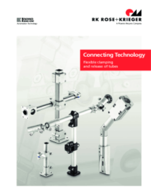 CONNECTION TECHNOLOGY - Light Clamps for the light load range - Solid Clamps - for the medium to heavy load range - Robust Clamps - for shock-resistant load range Clamping, reliably connecting round and square tubesElements made of aluminum, stainless ste
