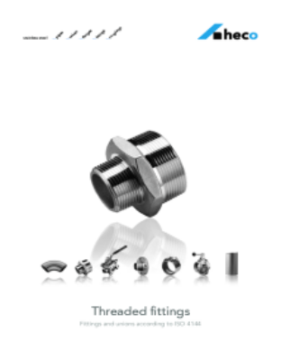 Threaded fittings according to ISO 4144 NPT-threaded fittings, 150 lbs, acc. to ISO 4144 Unions Description of the thread types Description of ISO 4144 Download of 3D models and technical data sheets Short names for threaded fittings