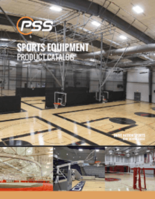 CUSTOM BASKETBALL BACKSTOPS ALUMINUM FRAMED GLASS BACKBOARDS STEEL BACKBOARDS FRONT-MOUNT FIXED GOALS HEIGHT ADJUSTERS MAT STORAGE & CARRIER SYSTEMS INDOOR SPORT CAGES GROUP CONTROLLERS WALL PADDING PORTABLE BASKETBALL BACKSTOPS PICKLEBALL INDOOR BADMINTO