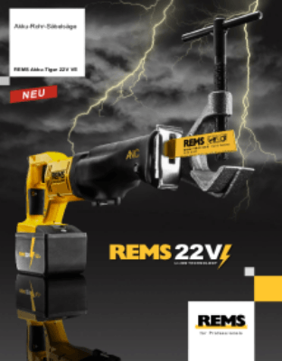 REM REMS Akku-Tiger 22V VE – die Säge des Installateurs. Sägt mühelos, blitzschnell, rechtwinklig. REMS Akku-Tiger 22V VE Zubehör