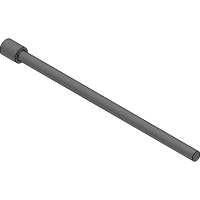 Non-nitrided cylindrical head pin with thread (hardened and tempered 42-46 hrc)