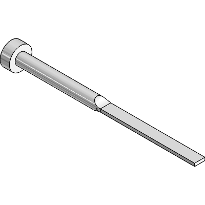 Hardened flat ejector pin