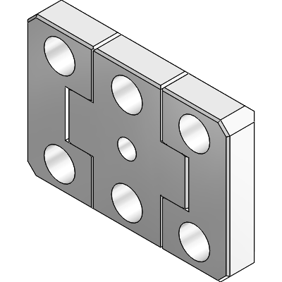 Centering unit - three plates
