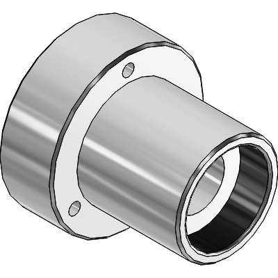 EBU-5 Cylindrical and conical ringed bush with fixing hole