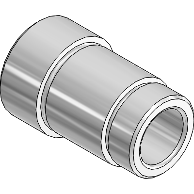 Ringed threaded bush with ringnut