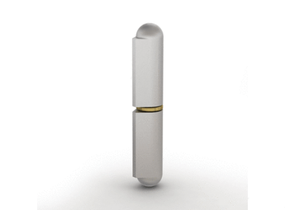 Round top weld-on aluminium hinges - stainless steel pin - stainless steel washer