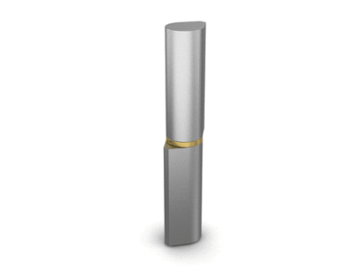 Flat top weld-on steel hinges - brass washer