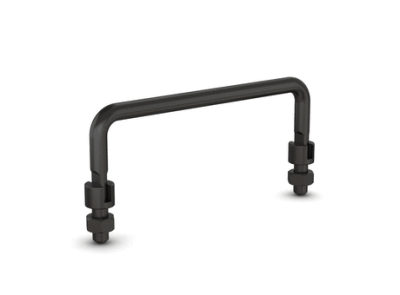 Black steel folding handle