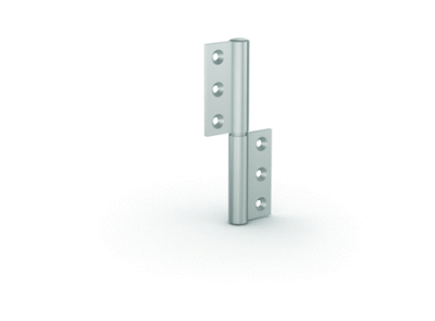 Lift-off hinges in aluminium profile with a stainless steel pin