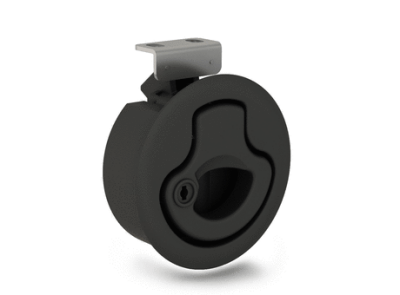 Lockable low-profile slam latch