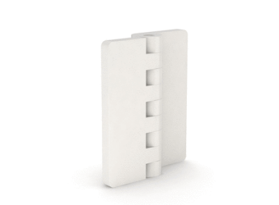 Plastic hinges 63.5 mm long with reversed leaves