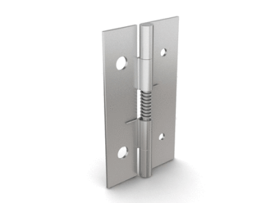 Spring hinge 60 mm long - with 4 holes
