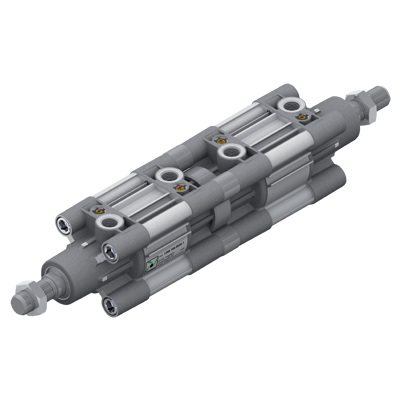 Tandem with opposed rods "E"