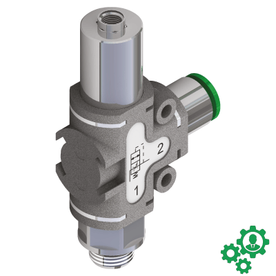 90° progressive start-up valve