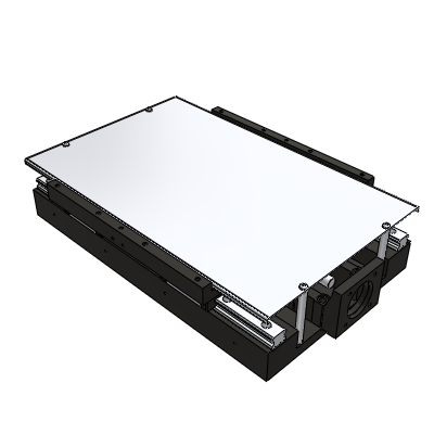 单轴组件-丝杠轴径25-台面300×300-盖板型