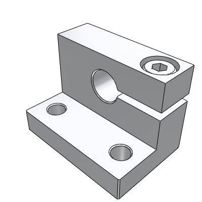 导向轴支座-L型-侧开口型
