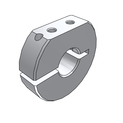 Fixed ring - D-shaped cutting compact - open / separate type