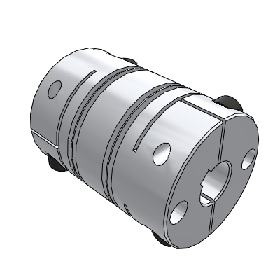 Coupling double diaphragm high torque clamping type