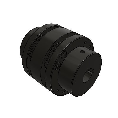 Stepped diaphragm coupling Double diaphragm stop screw fixation Keyway type