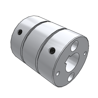 Coupling double diaphragm high rigidity with keyway stop screw fixed type