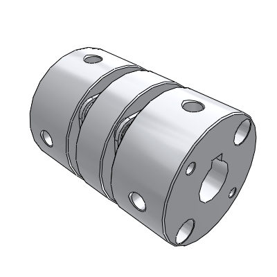 Coupling - double diaphragm - stop screw fixed type