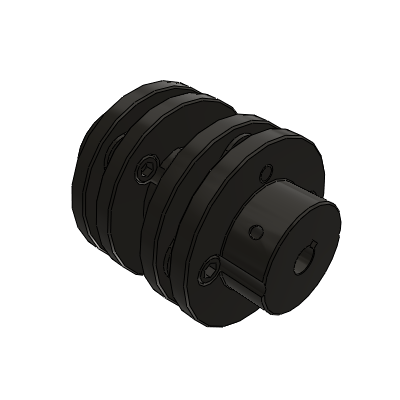 Coupling - double membrane - keyway type