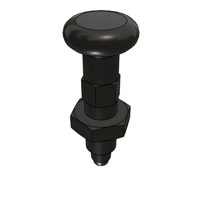 Medium precision knob plunger - thick tooth threaded type