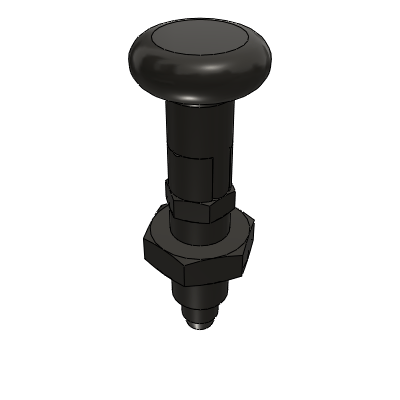 Medium precision knob plunger - thick tooth threaded type