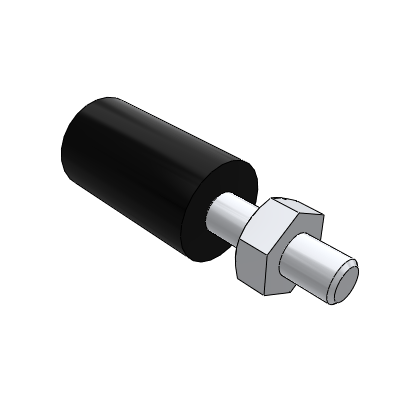 Stop bolt - front hexagon hole with polyurethane type