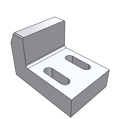 Workpiece guide block - angle seat type