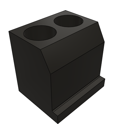 Workpiece guide block - step column type