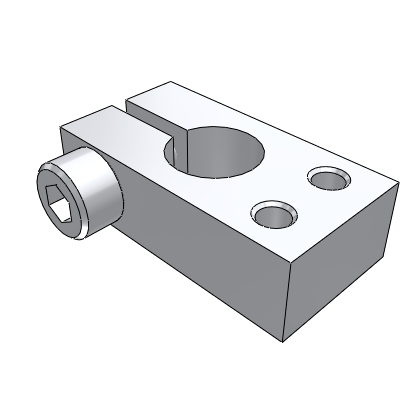 Pillar fixing clamp screw pitch vertical hole pitch fixed type/hole pitch selective type