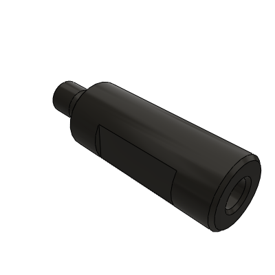 Round pillar with wrench groove at one end of external thread and one end of internal thread