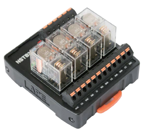 Terminal block spring type 4-position 1C power relay