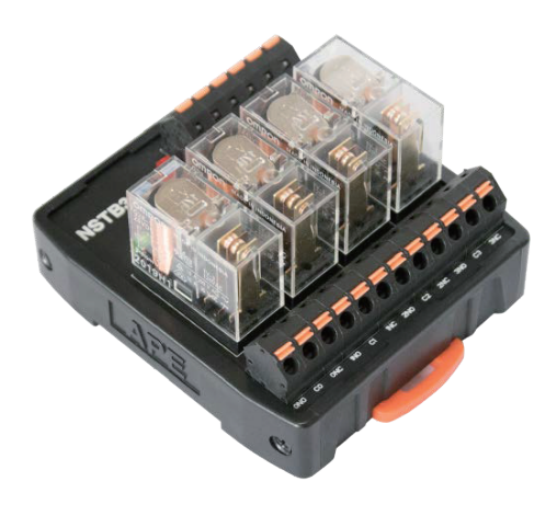 Terminal block spring type 4-position 1C power relay