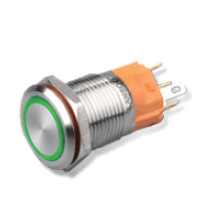 Metal button switch - high current with light type