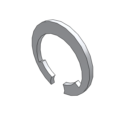 National standard reverse snap ring for C-type shaft