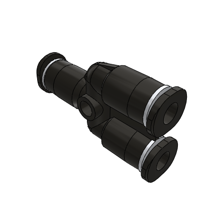 Pneumatic Pipe Fittings - Quick Connector - Y type tee