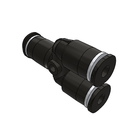 Pneumatic Pipe Fittings - Quick Connector - Y-type reducing tee
