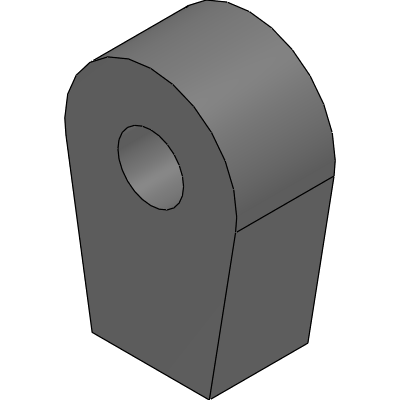 Gas Spring End Fittings & Mounts - Fat Blade End Fitting