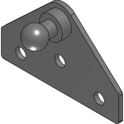 Gas Spring End Fittings & Mounts - Flat Mounting Bracket