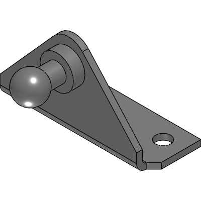 Gas Spring End Fittings & Mounts - L Mounting Bracket