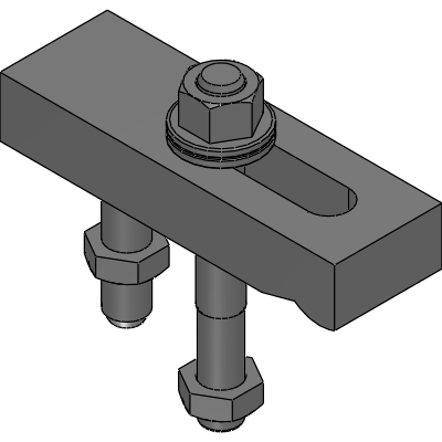 Machine Strap Clamp Assemblies - Flange Nut