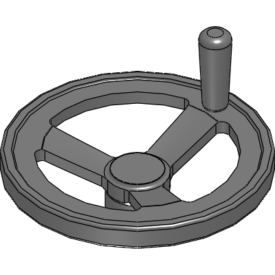 Metal Dished Handwheels - With Handle