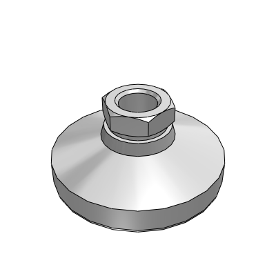 Socket Mount Leveling Feet - Metal Swivel Base