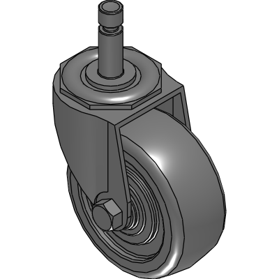Swivel Bolt Hole & Stem Casters - Friction Ring Stem