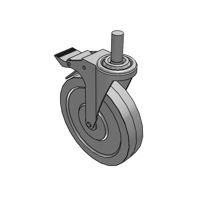Swivel Bolt Hole & Stem Casters - Threaded Stem Swivel w/Brake